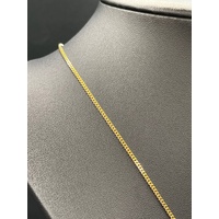 Unisex 18ct Yellow Gold Tight Curb Link Necklace