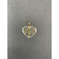 Ladies 9ct Yellow Gold Heart Shape Tree of Life Pendant