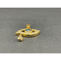 Ladies 18ct Yellow Gold Evil Eye Pendant