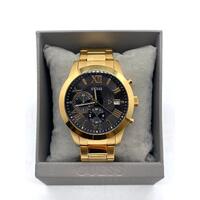 Guess W0668G8 Atlas Gold Stainless Steel Chronograph Black Dial Mens Watch