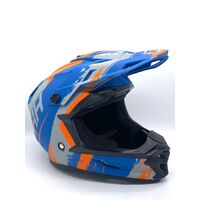 THH T710X Rage Matte Blue/Orange Youth Helmet Size L 51-52cm with Dust Bag