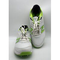 New Balance Revlite CK4030 Cricket Spikes Shoes White and Green Mens 11.5 US