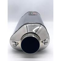 Yoshimura Exhaust Pipe Generic Silver Motorcycle Slip On Tip Size 2.5 Inch