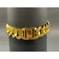 Mens 22ct Yellow Gold Curb Link Bracelet