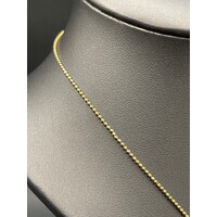 Ladies 14ct Two Tone Gold Bead Draperie Necklace