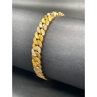 Unisex 22ct Yellow Gold Curb Link Bracelet (Pre-Owned)