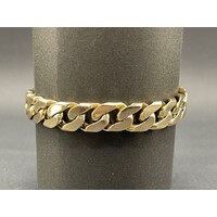 Mens 9ct Yellow Gold Chunky Curb Link Bracelet