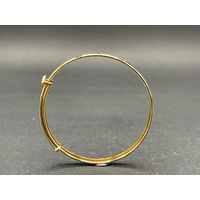 Child's 9ct Yellow Gold Round Adjustable Bangle