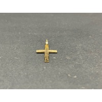 Unisex 9ct Yellow Gold Cross Pendant