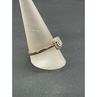 Ladies 9ct Yellow Gold Diamond Cluster Ring