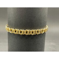 Ladies 14ct Yellow Gold Double Curb Link Bracelet