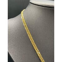 Unisex 18ct Yellow Gold Tight Curb Link Necklace