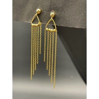 Ladies 22ct Yellow Gold Dante Dangle Earrings