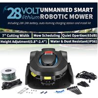 Swift RM18 28V Auto Charging Self Propelled Robotic Lawnmower Quiet Operation