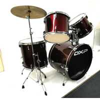 DXP Rock Series 5 Piece Drum Kit with Hi-Hat Cymbals Stands Kick Pedal