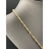 Unisex 14ct Yellow Gold Margarita Twist Link Necklace