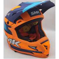 SMK Allterra MX Off Road Motorcycle Helmet Size L Orange Blue