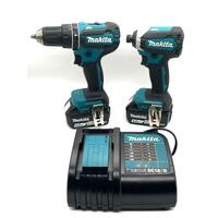 Makita Drill DHP485 and Impact Driver DTD153 Combo Kit Batteries Charger and Bag