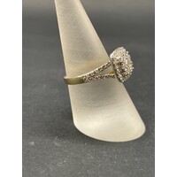 Ladies 9ct Yellow Gold Cluster Diamond Ring