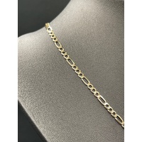 Ladies 9ct Yellow Gold Figaro Link Chain & Pendant