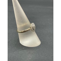 Ladies 9ct Yellow Gold Diamond Cluster Ring