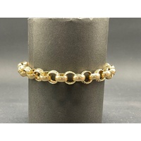 Ladies 9ct Yellow Gold Belcher Link Bracelet