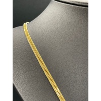 Unisex 18ct Yellow Gold Double Curb Link Necklace