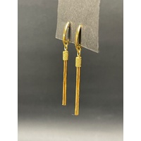 Ladies 21ct Yellow Gold Dangle Tassel Earrings