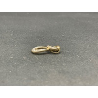 Ladies 9ct Yellow Gold Diamond Infinity Pendant