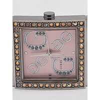 Guess G86136L Silver Pink Dial G-Logo Ladies Watch Stainless Steel Band