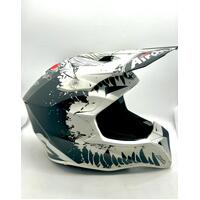 Airoh Wraap Beast Motocross Helmet Size L 59-60 Matte Black White