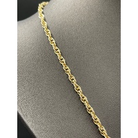 Unisex 9ct Yellow Gold Fancy Twist Link Necklace