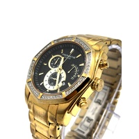 Michael Hill Mens Chrono Watch 1/2 Carat TW of Diamonds Gold Stainless Steel