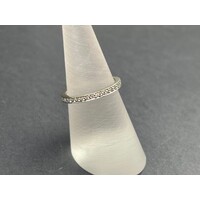 Ladies 18ct White Gold All Round Diamond Band Style Ring