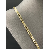 Unisex 9ct Yellow Gold Mixed Link Necklace