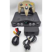 Nintendo 64 Video Gaming Console Charcoal Grey with Controller and Leads