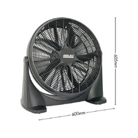 Arlec ABF200 50cm High Velocity Floor Fan Black