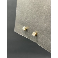 Ladies 18ct Yellow Gold Diamond Stud Earrings