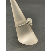 Ladies 18ct White Gold Pear Shape Diamond Ring