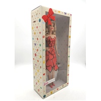 Barbie Signature Celebration Doll Red Hearts Dress with Emoji Sticker