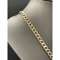 Mens 9ct Yellow Gold Curb Link Necklace