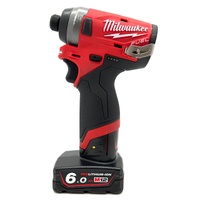 Milwaukee M12 FID 1/4 Inch Hex Impact Driver M12 Fuel with 1 x 12V 6.0Ah Battery