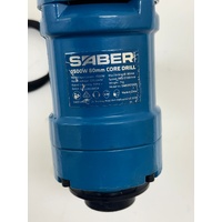 Saber 1500W 80mm 2 Speed Core Drill SABCRD1500 with Water Feeder Hose