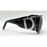 Dolce & Gabbana Oversized Women Sunglasses Black with Crystals DG 4018-B 501/87