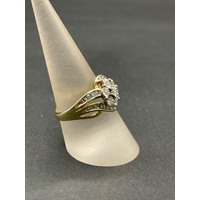 Ladies 9ct Yellow Gold Diamond Cluster Ring