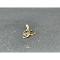 Ladies 9ct Yellow Gold Letter P Pendant