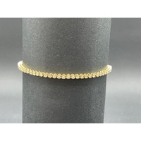 Ladies 18ct Yellow Gold Diamond Tennis Bracelet