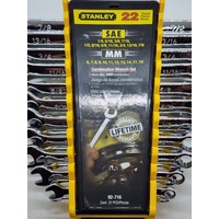 Stanley 22 Pieces Combination Wrench Set Standard Metric AF 92-716