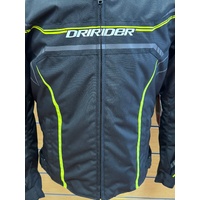 Dririder Origin Jacket Black Hi-Vis Size Mens XL Motorcycle Riding Jacket