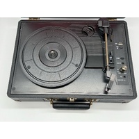 Flea Market Retro Suitcase Turntable with Handle FMRTCBK2MK2 Black